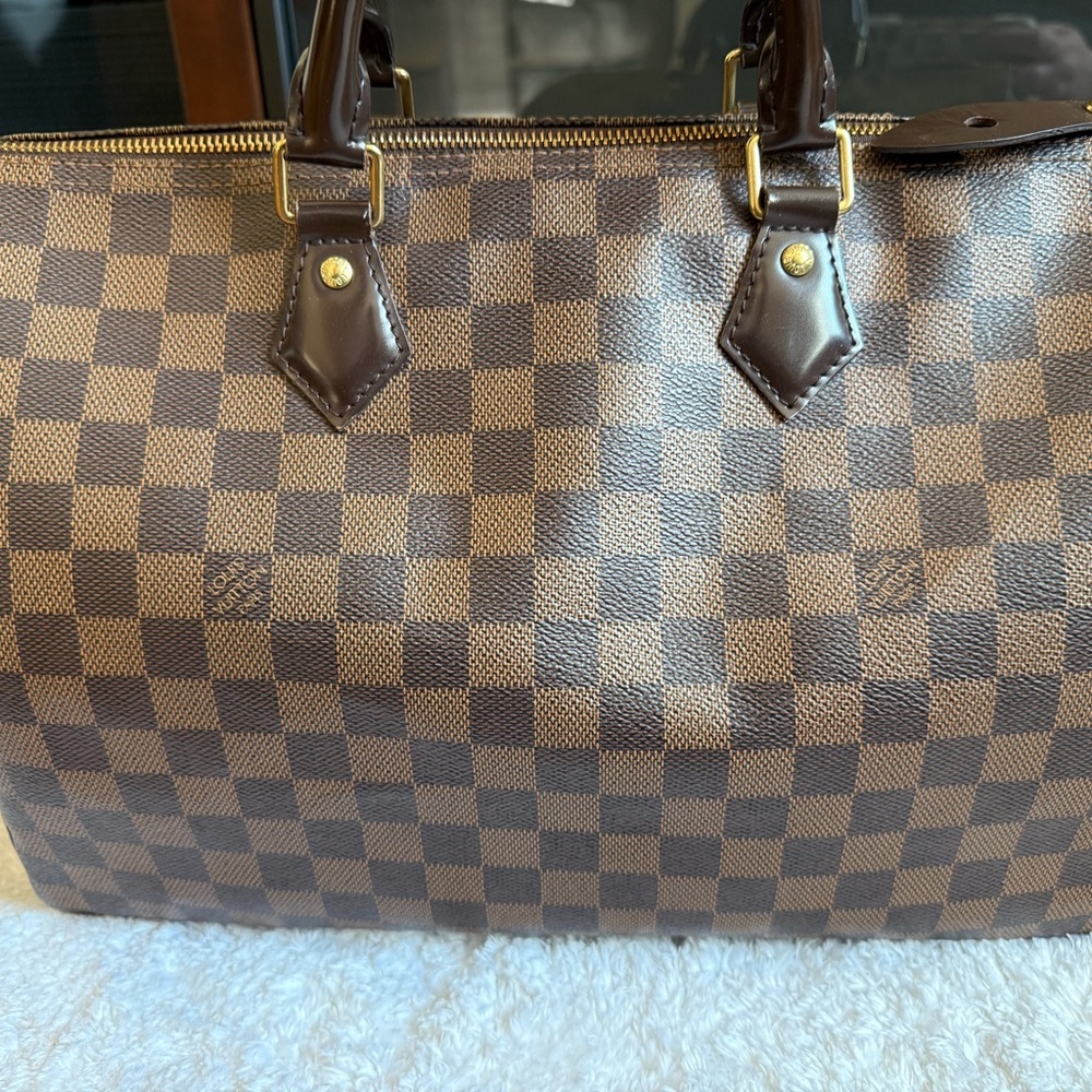Louis Vuitton Brown Tote Bag with Signature Design